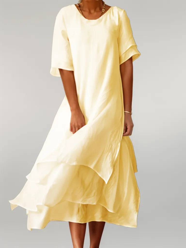 CD | Rochie lungă elegantă din bumbac