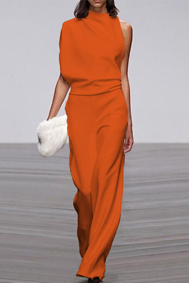 CD | Casual Solid Patchwork jumătate Turtleneck Boot Cut Jumpsuits (12 culori)
