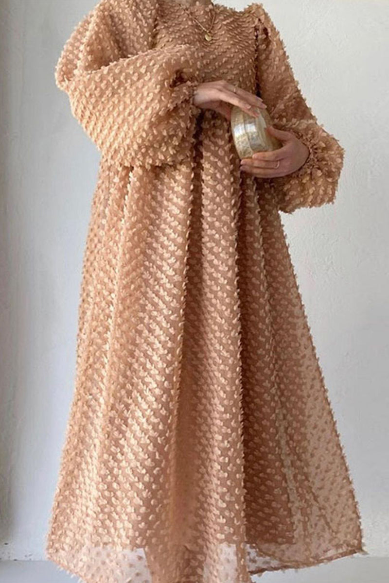 CD | Elegant solid Patchwork O gât A linie rochii