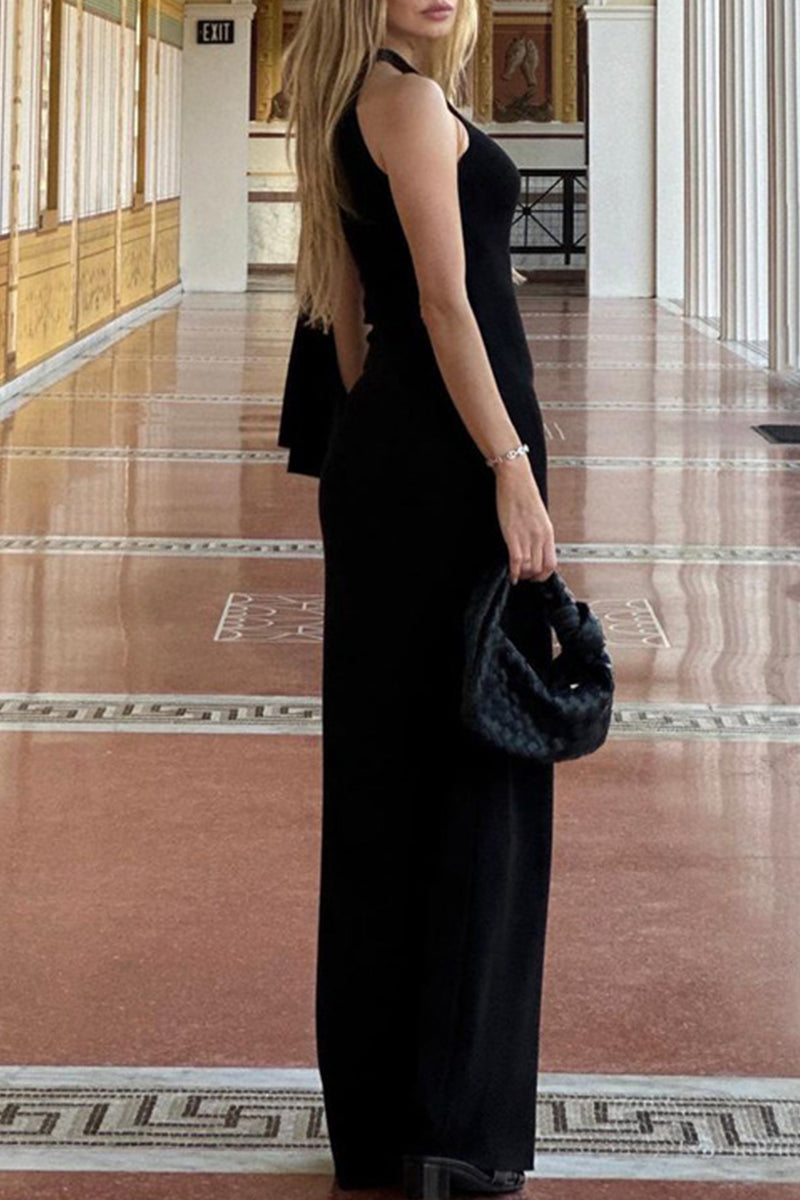 CD | Celebrități Elegant solid Frenulum oblic guler un pas fusta rochii (5 culori)