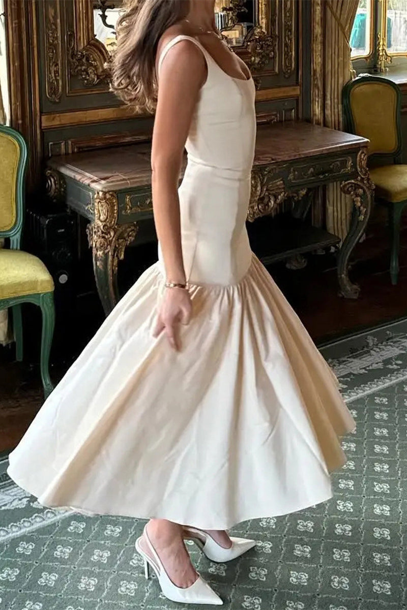 CD | Rochie midi cu volane eleganță