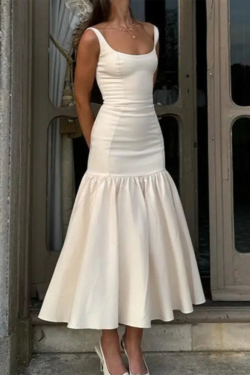 CD | Rochie midi cu volane eleganță