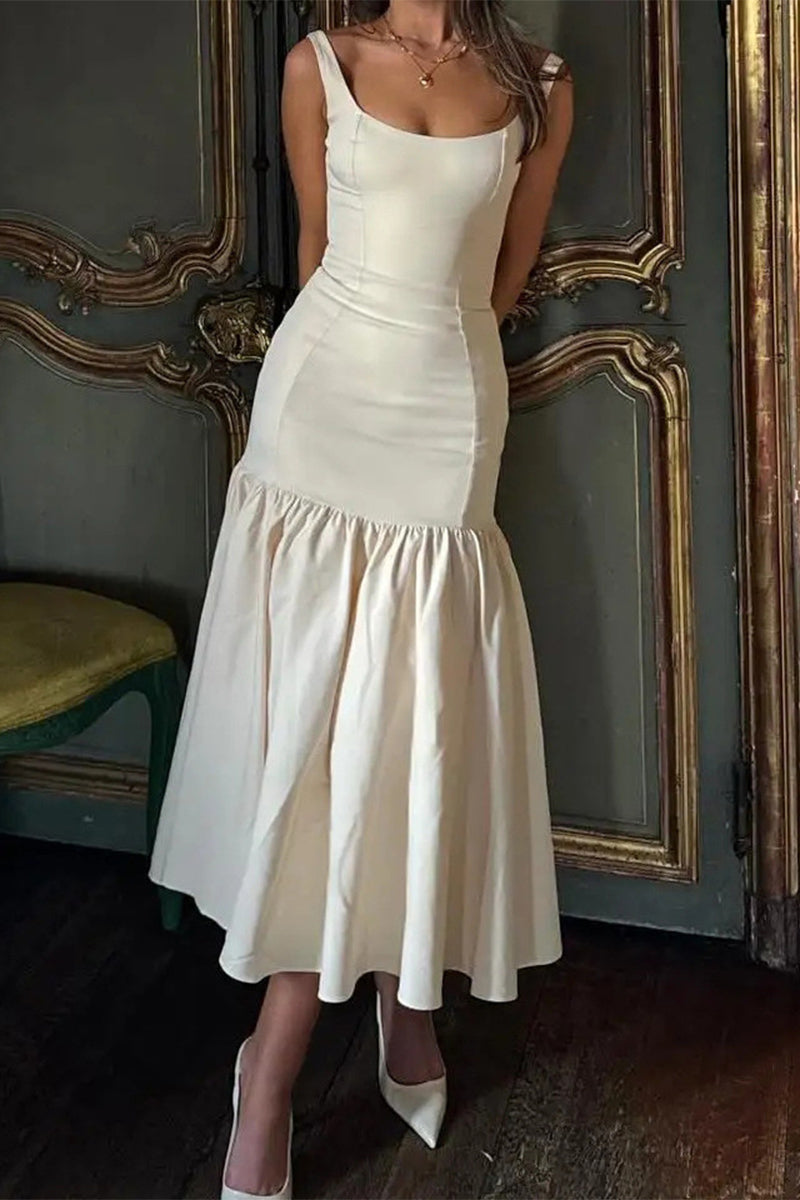 CD | Rochie midi cu volane eleganță