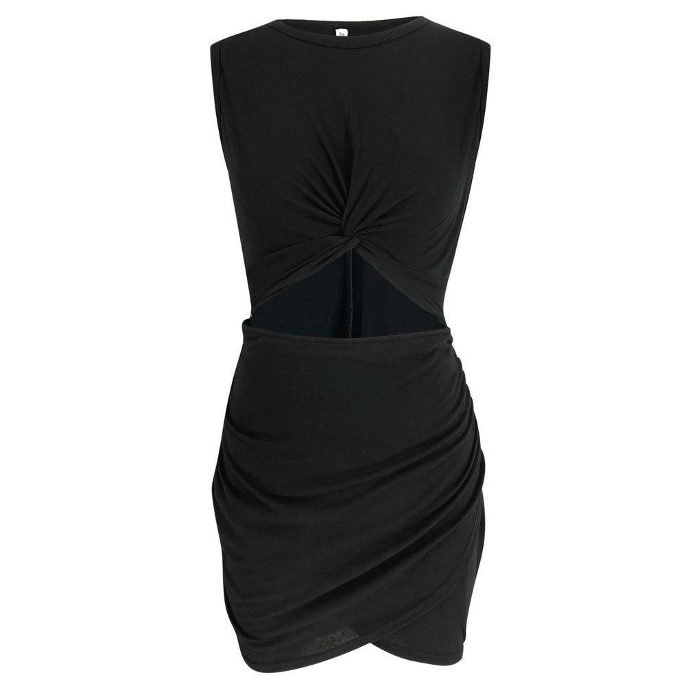 CD | Omyke Casual Hollow-out fără mâneci Hot Mini rochie (2 culori)
