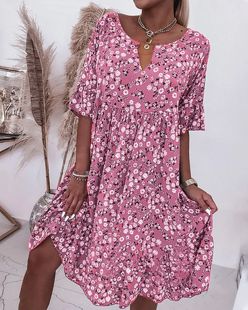 CD | Rochie midi cu model floral
