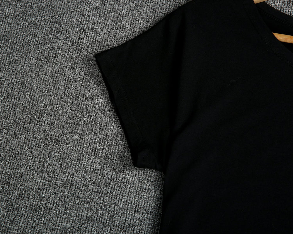 CD | Rochie maxi pentru femei - Material moale, ușor - Mâneci scurte - Ținută relaxată - Decolteu rotund - Fantă laterală - Buzunare