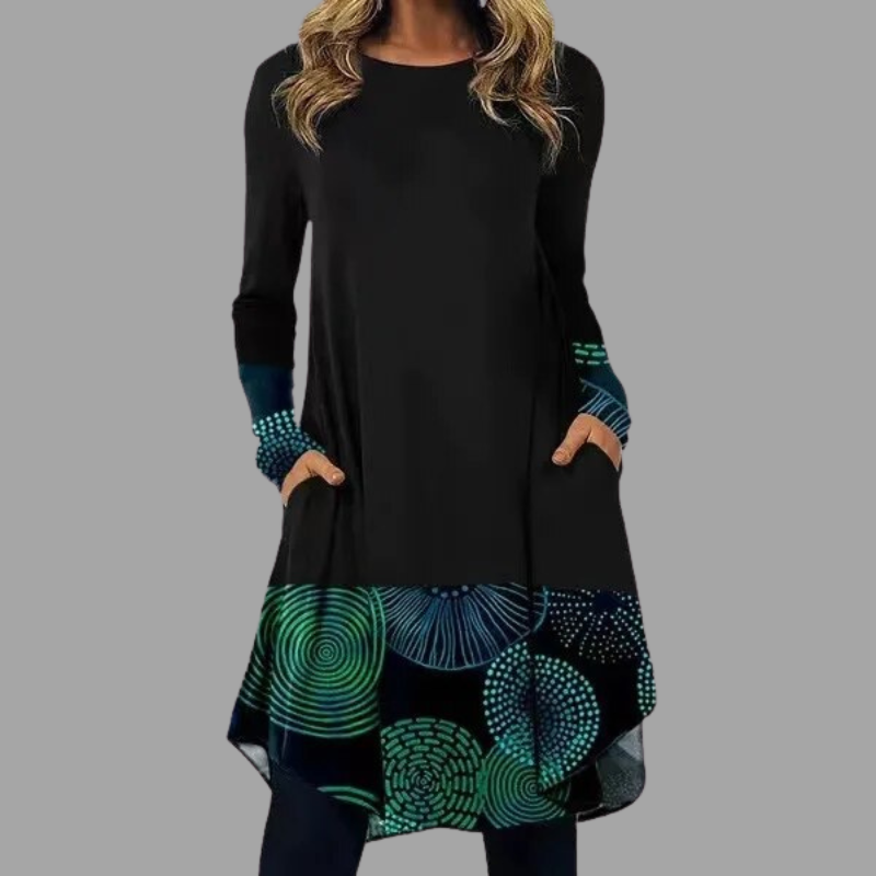CD | Rochie boho elegantă cu mâneci lungi