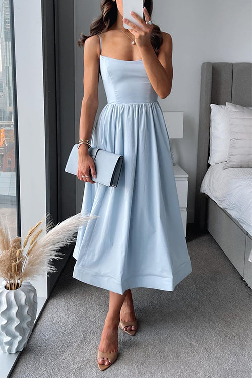 CD | Giselle™ Rochie midi cu bretele spaghetti