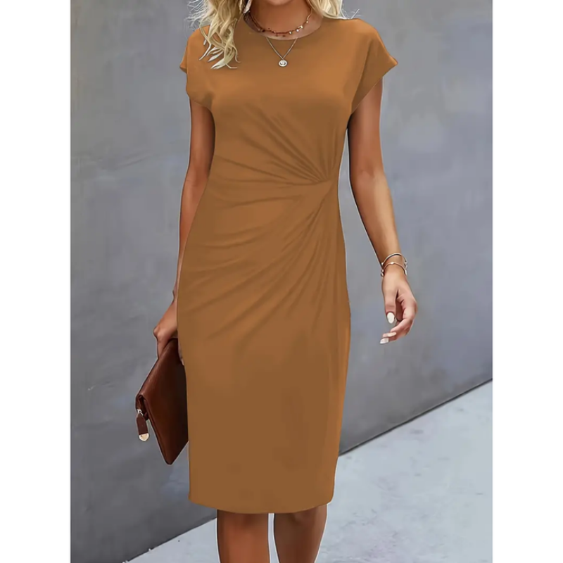 CD | Rochie midi elegantă pentru femei cu mâneci scurte