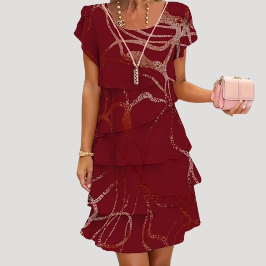 CD | femei vara rochie midi flutter mâneci casual stil de vacanță
