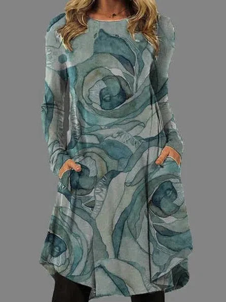 CD | Rochie boho elegantă cu mâneci lungi