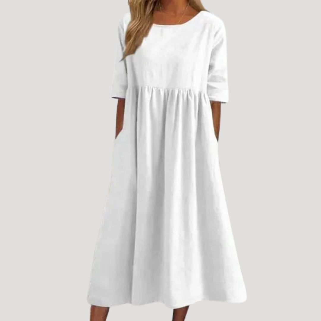 CD | Rochie midi pentru femei cu buzunare, cu croială largă
