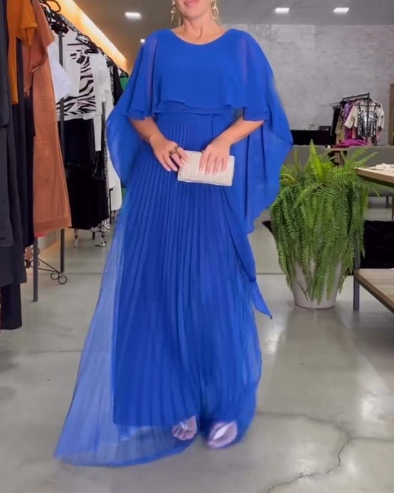 CD | Rochie maxi roz cu mai multe straturi
