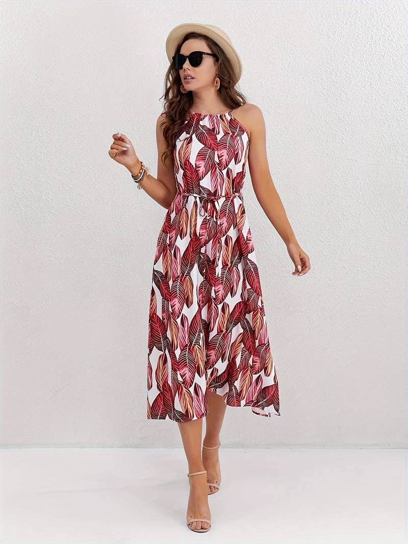 CD | Rochie midi fără mâneci cu tăietură