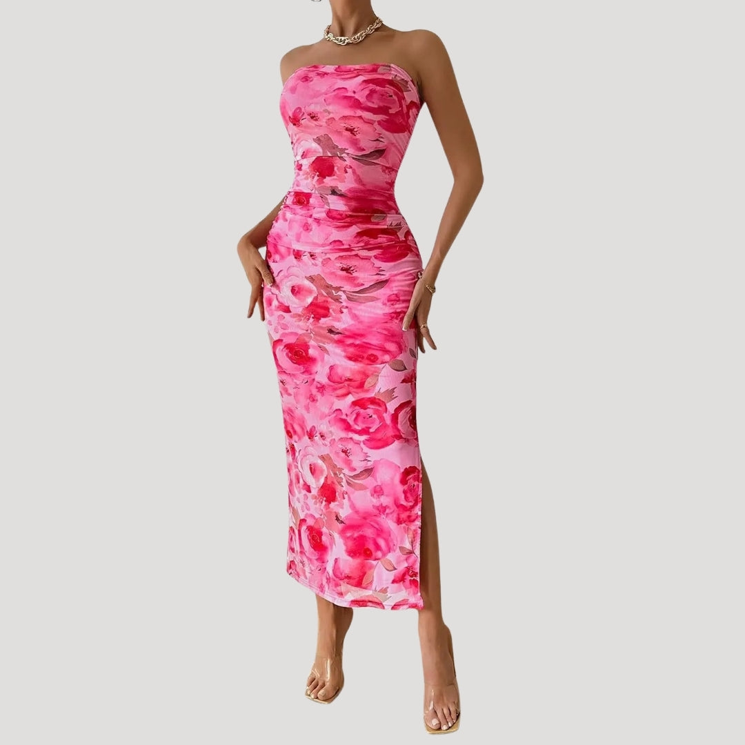 CD | Femei florale rochie midi de vară pentru ocazii de vacanță