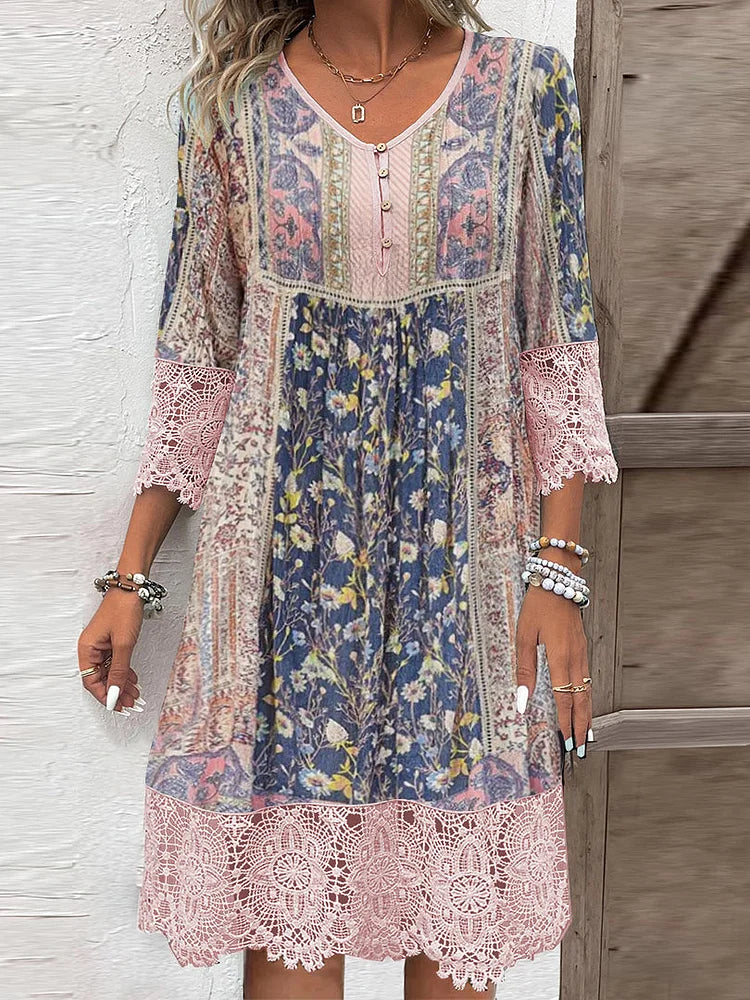 CD | Rochie midi din dantelă atemporală