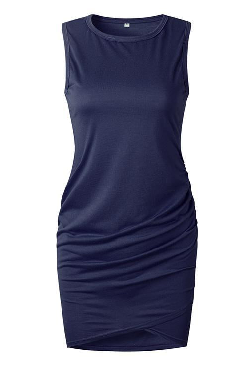 CD | Asimetrie ruched schimbare rochie rochie mini