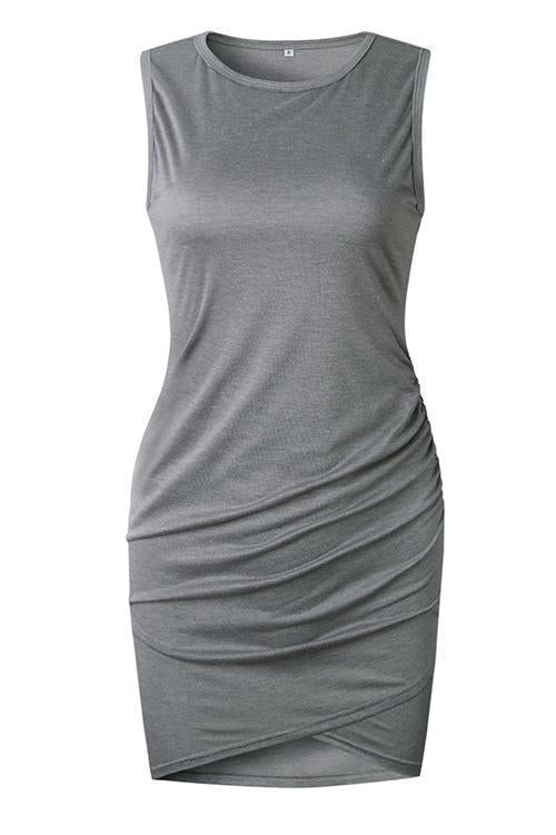 CD | Asimetrie ruched schimbare rochie rochie mini