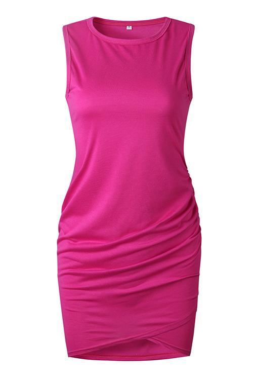 CD | Asimetrie ruched schimbare rochie rochie mini