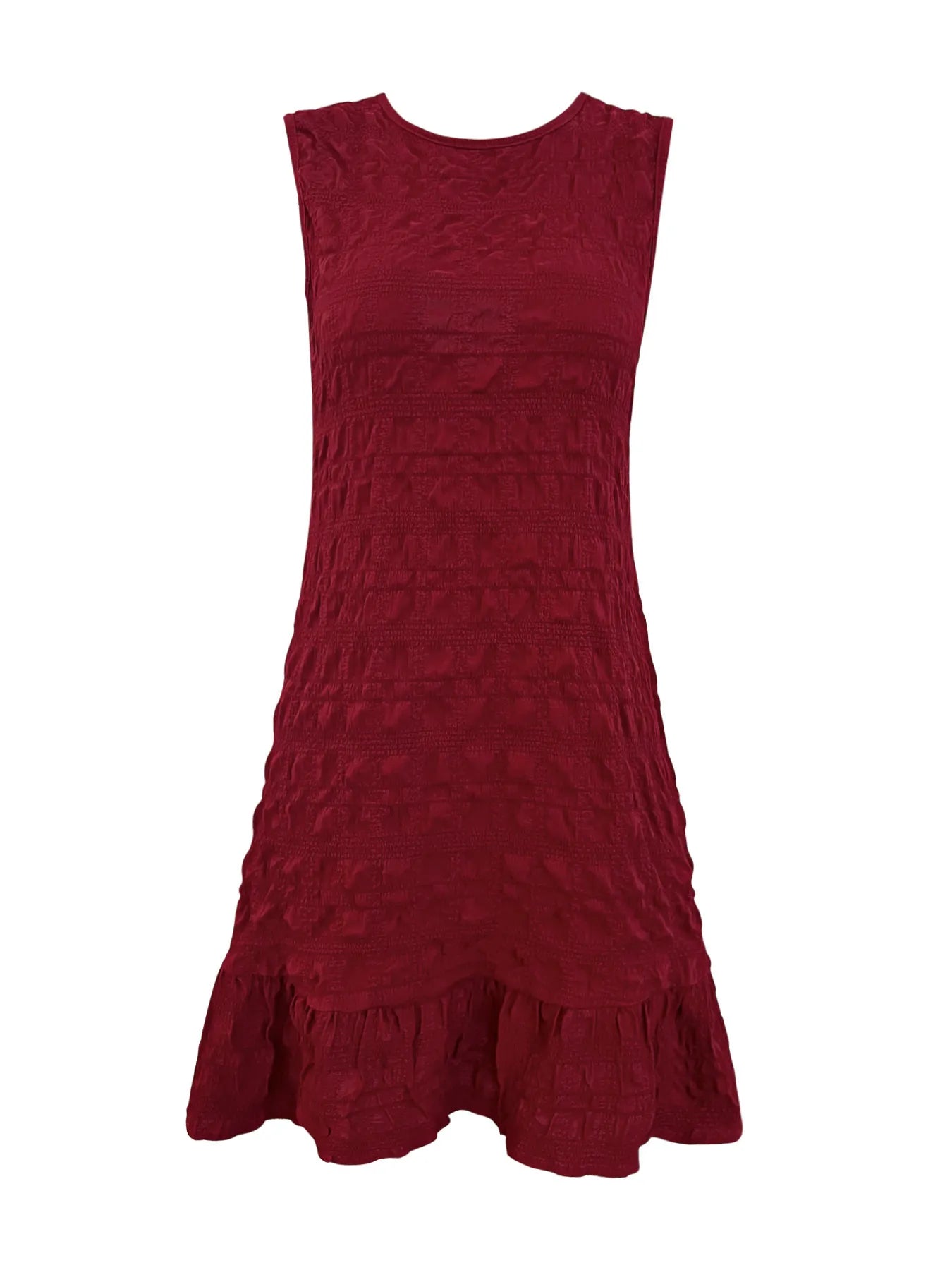 CD | Rochie mini fără mâneci cu tiv cu volane