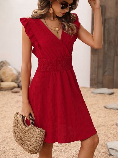 CD | Rochie mini cu smocked și aruncări