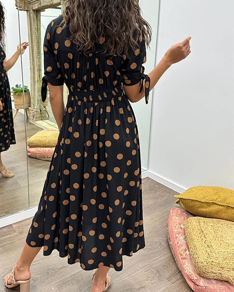CD | Rochie midi cu geantă pois