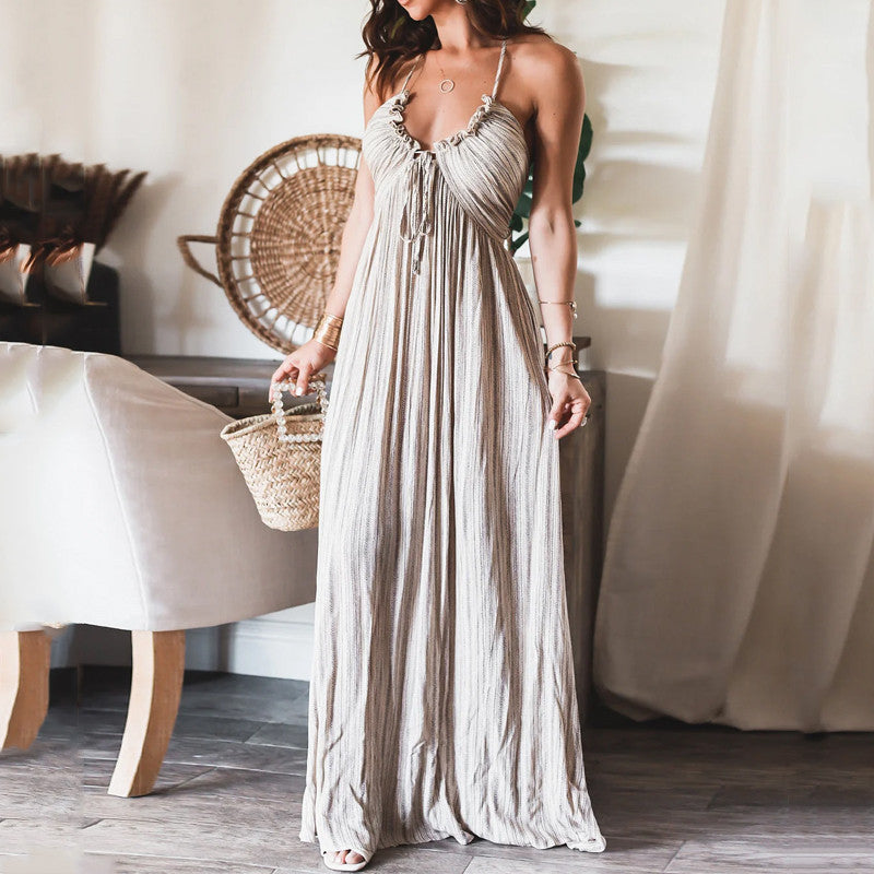 CD | Rochie elegantă cu guler tip halterneck