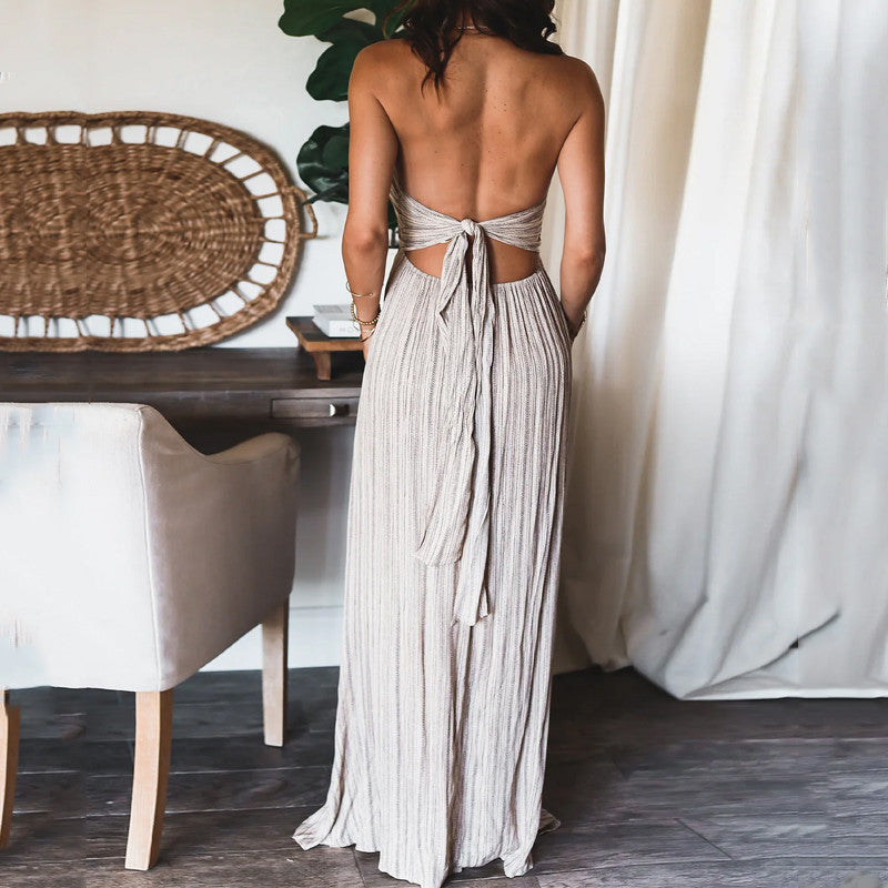 CD | Rochie elegantă cu guler tip halterneck