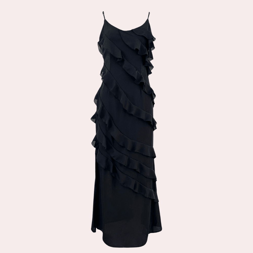 CD | Rochie de seară pentru femei - Rochie lungă până la podea - Bretele spaghetti - Potrivit pentru ocazii formale