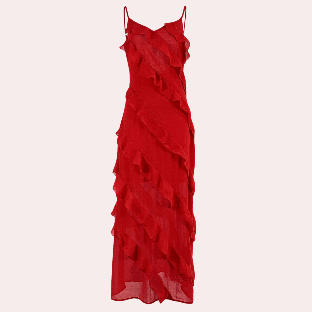 CD | Rochie de seară pentru femei - Rochie lungă până la podea - Bretele spaghetti - Potrivit pentru ocazii formale
