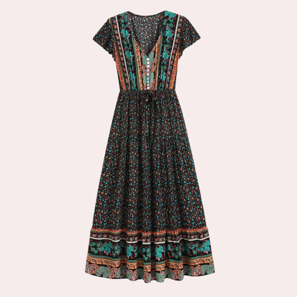 CD | Rochie boho floral de vară pentru femei