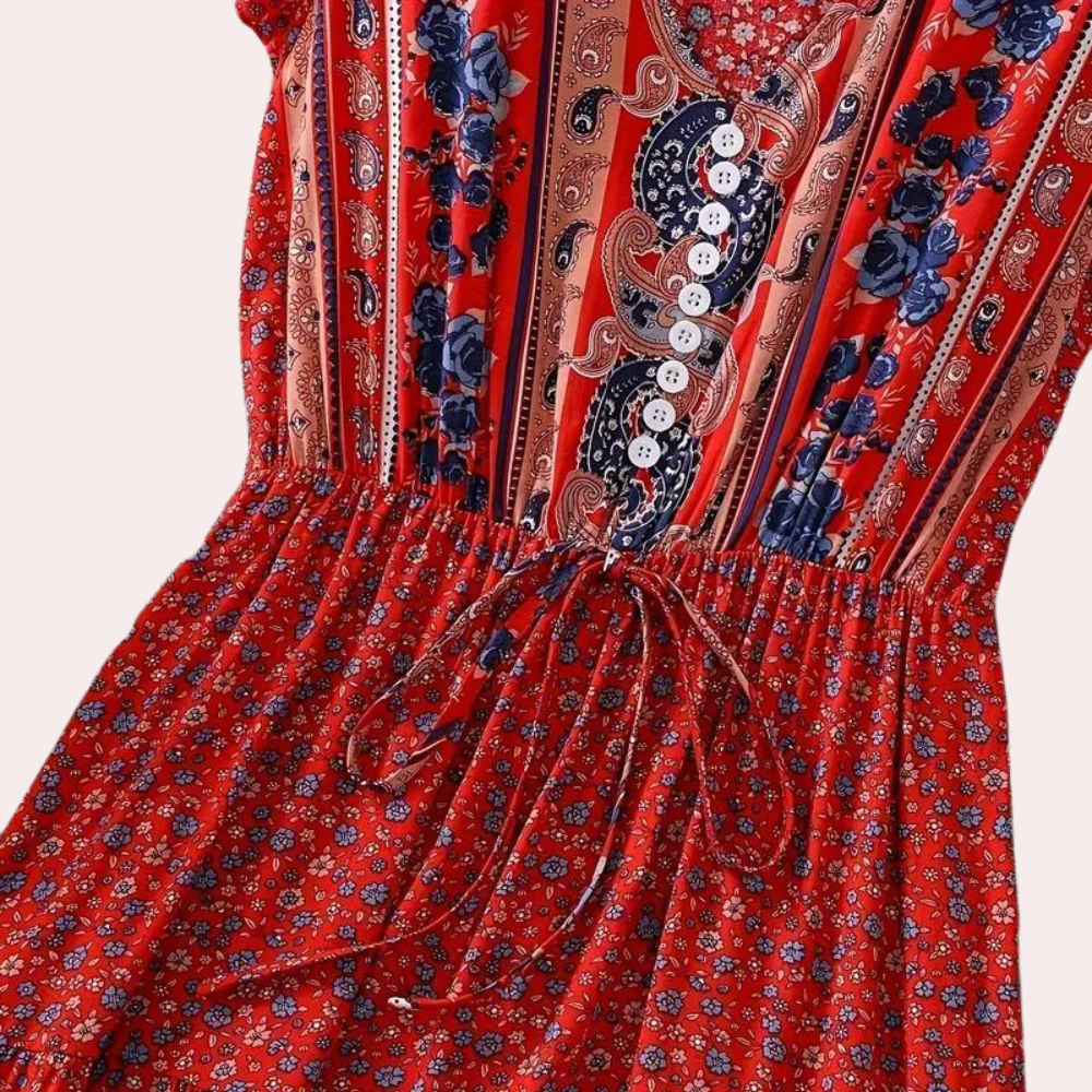 CD | Rochie boho floral de vară pentru femei