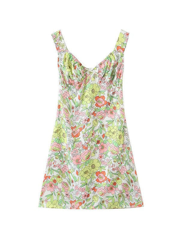 CD | Rochie mini cu rezervor fără spate imprimată