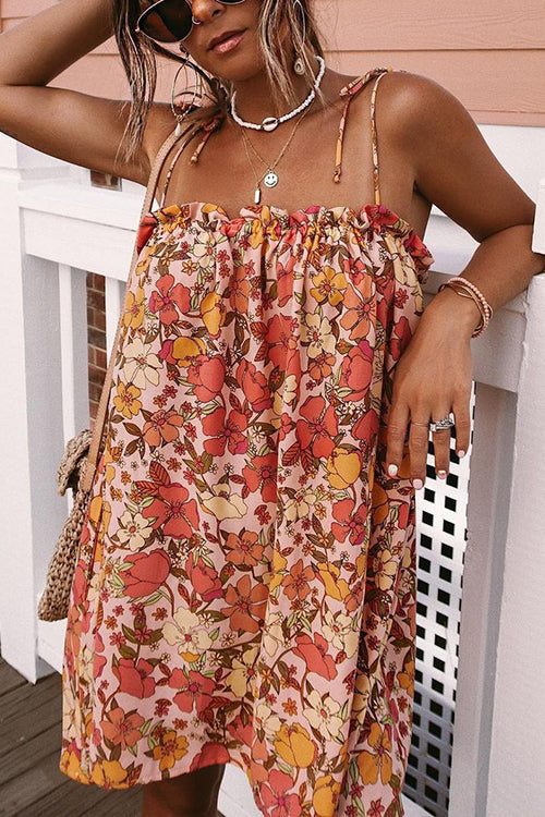 CD | Mini rochie retro cu imprimeu floral