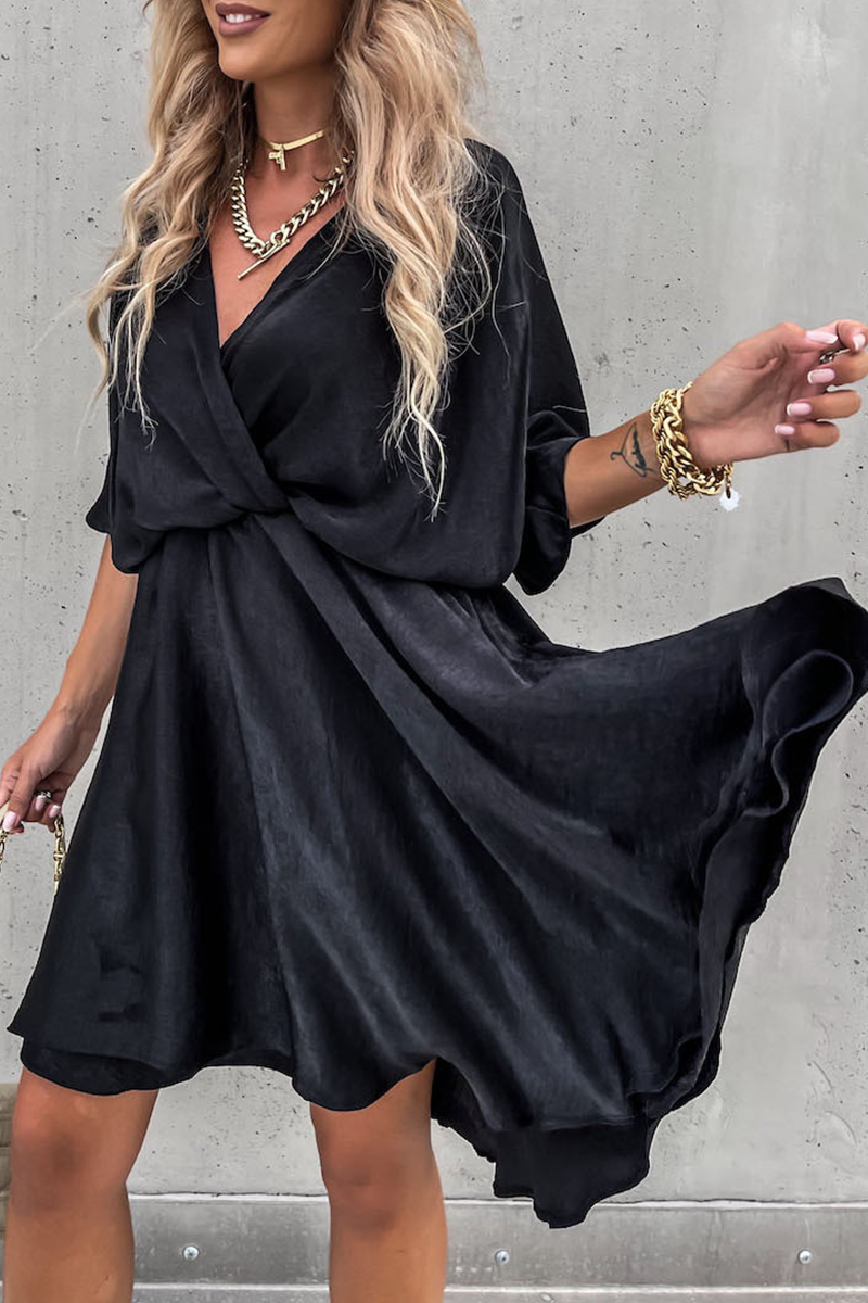 CD | Rochie mini batwing cu decolteu în V