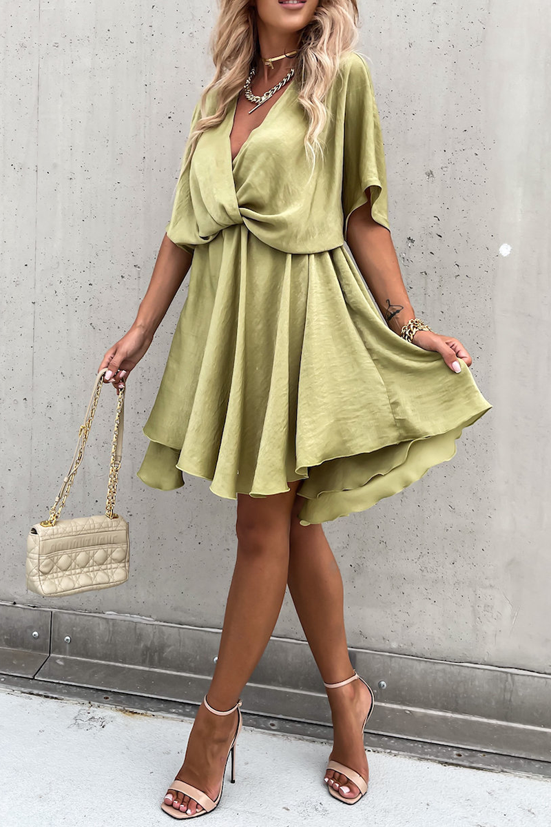 CD | Rochie mini batwing cu decolteu în V