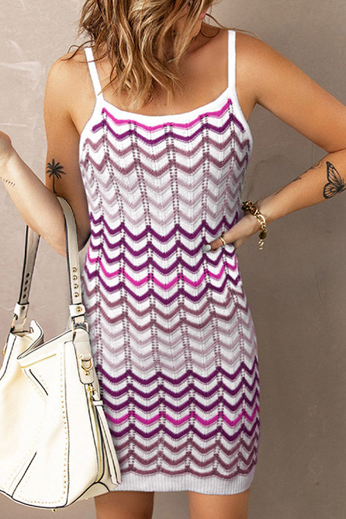 CD | Chevron Slip Bodycon Mini Rochie