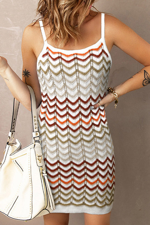 CD | Chevron Slip Bodycon Mini Rochie