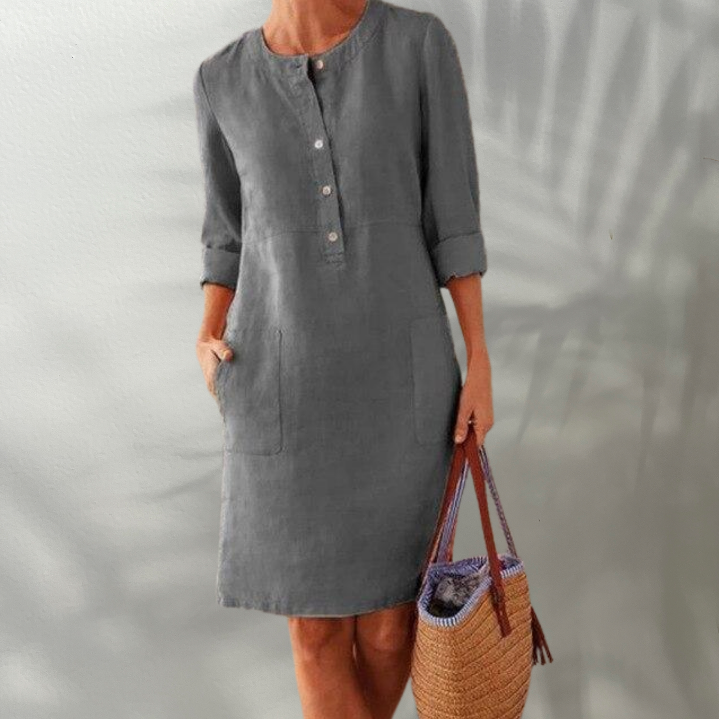CD | Airy rochie midi pentru femei din material respirabil pentru ocazii de vară - elegant și confortabil
