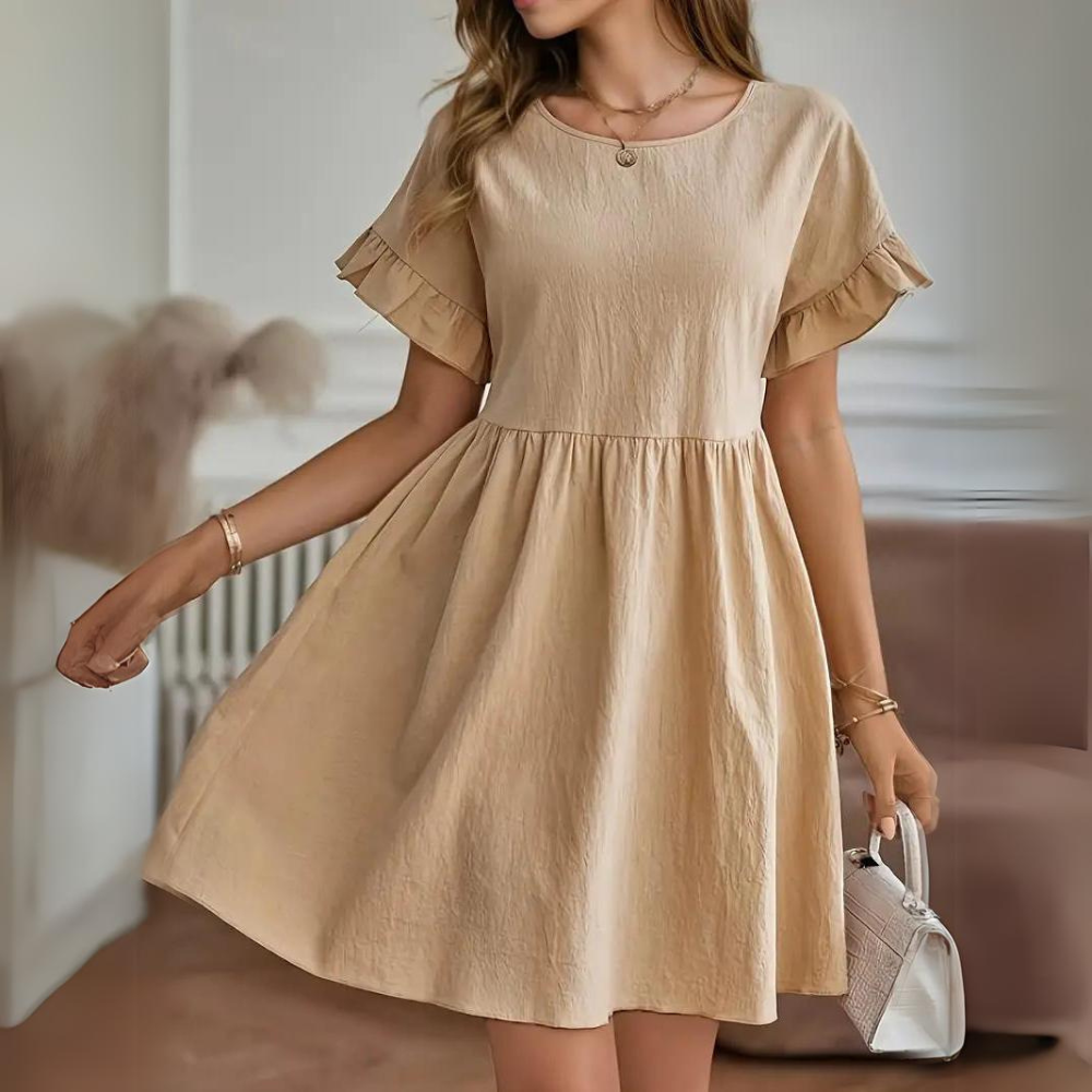 CD | Rochie de vară casual cu mâneci bufante