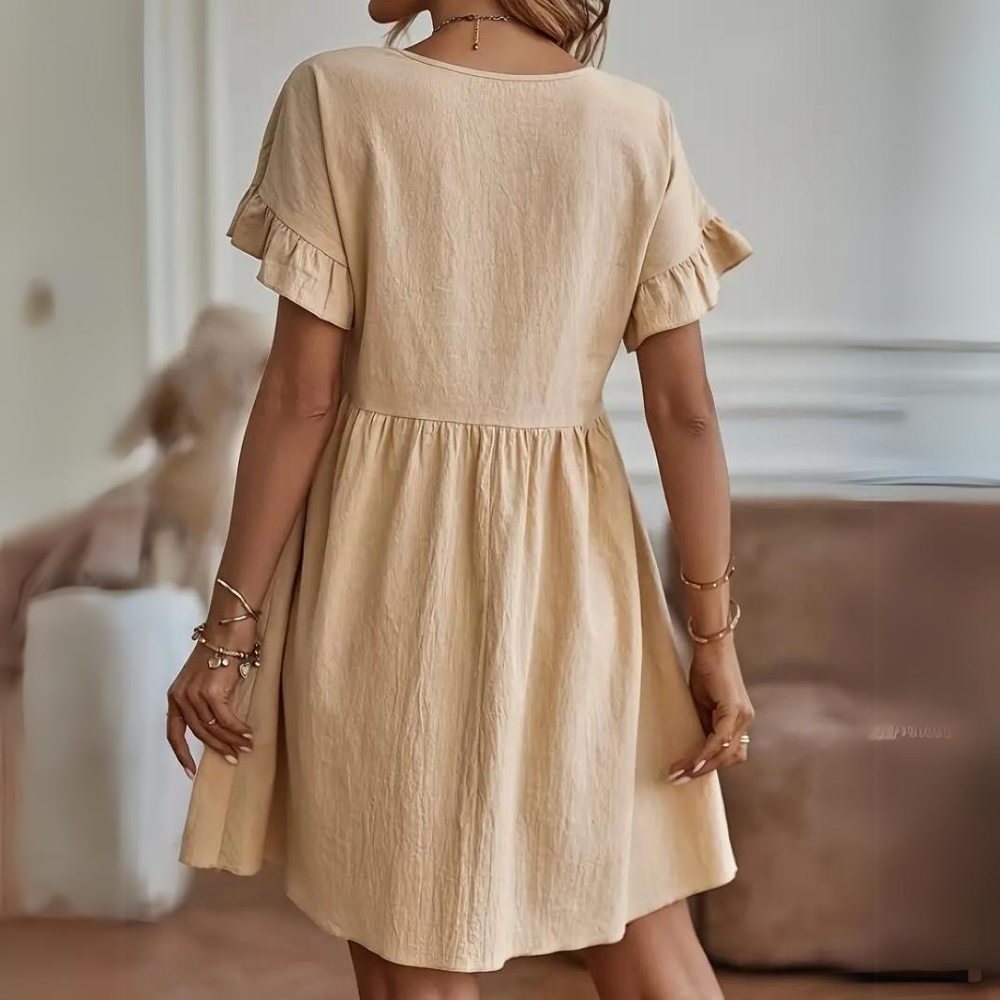 CD | Rochie de vară casual cu mâneci bufante
