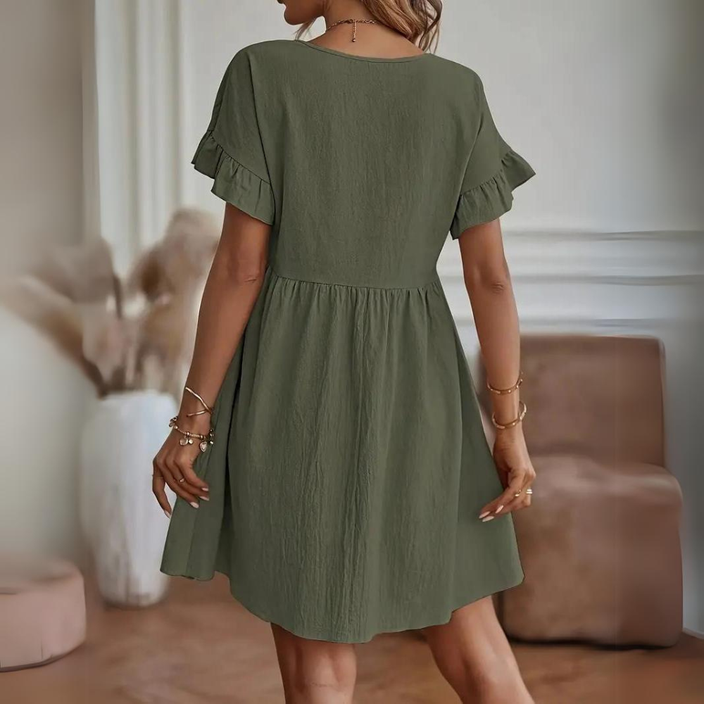 CD | Rochie de vară casual cu mâneci bufante