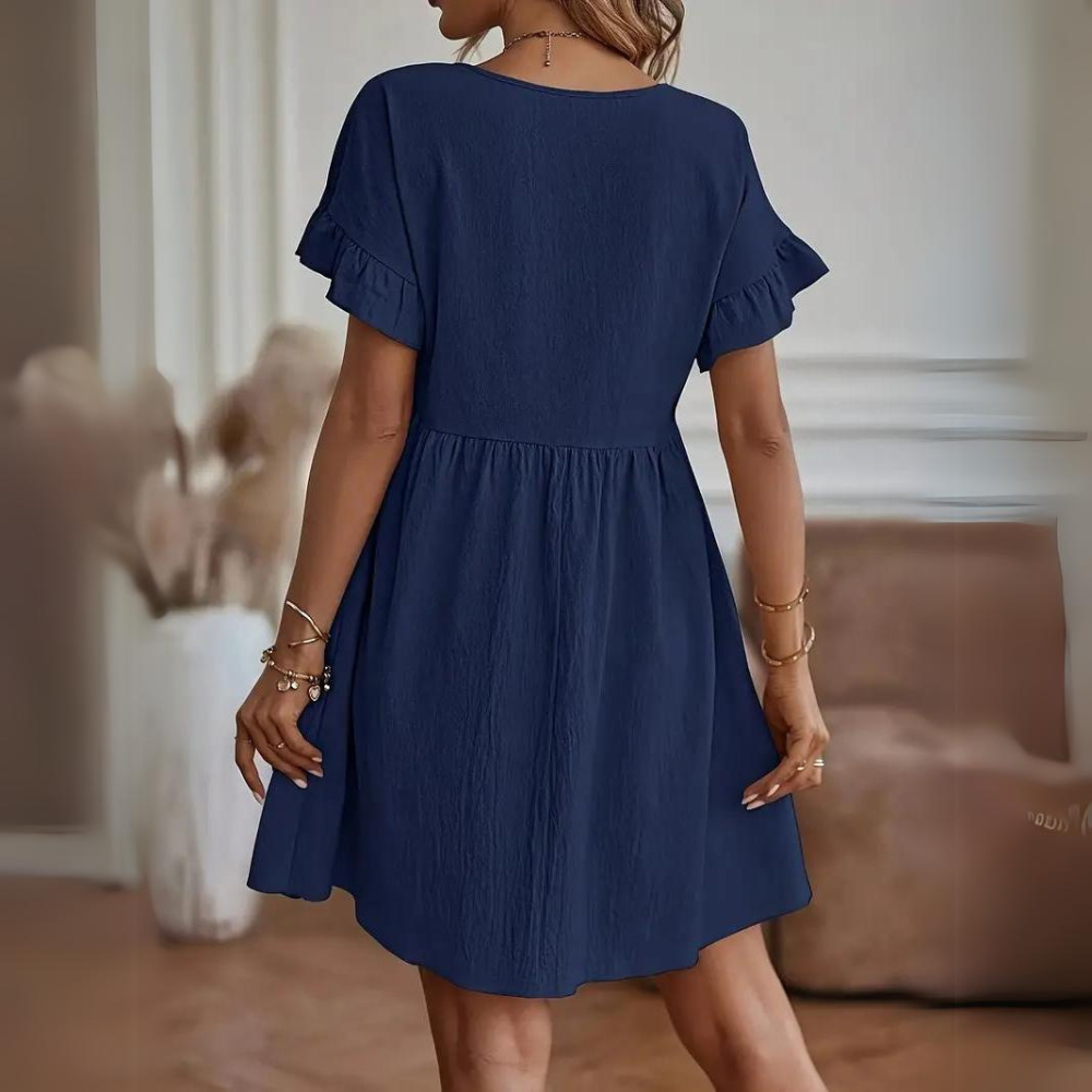 CD | Rochie de vară casual cu mâneci bufante
