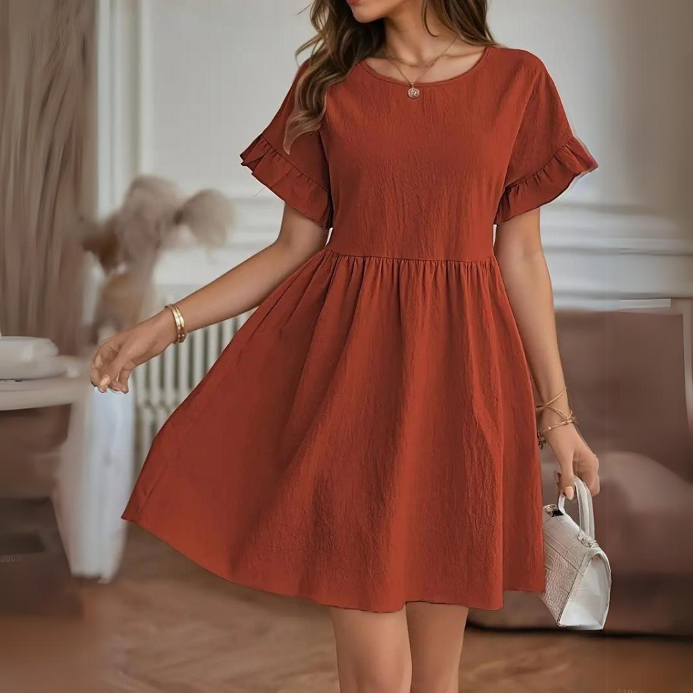 CD | Rochie de vară casual cu mâneci bufante