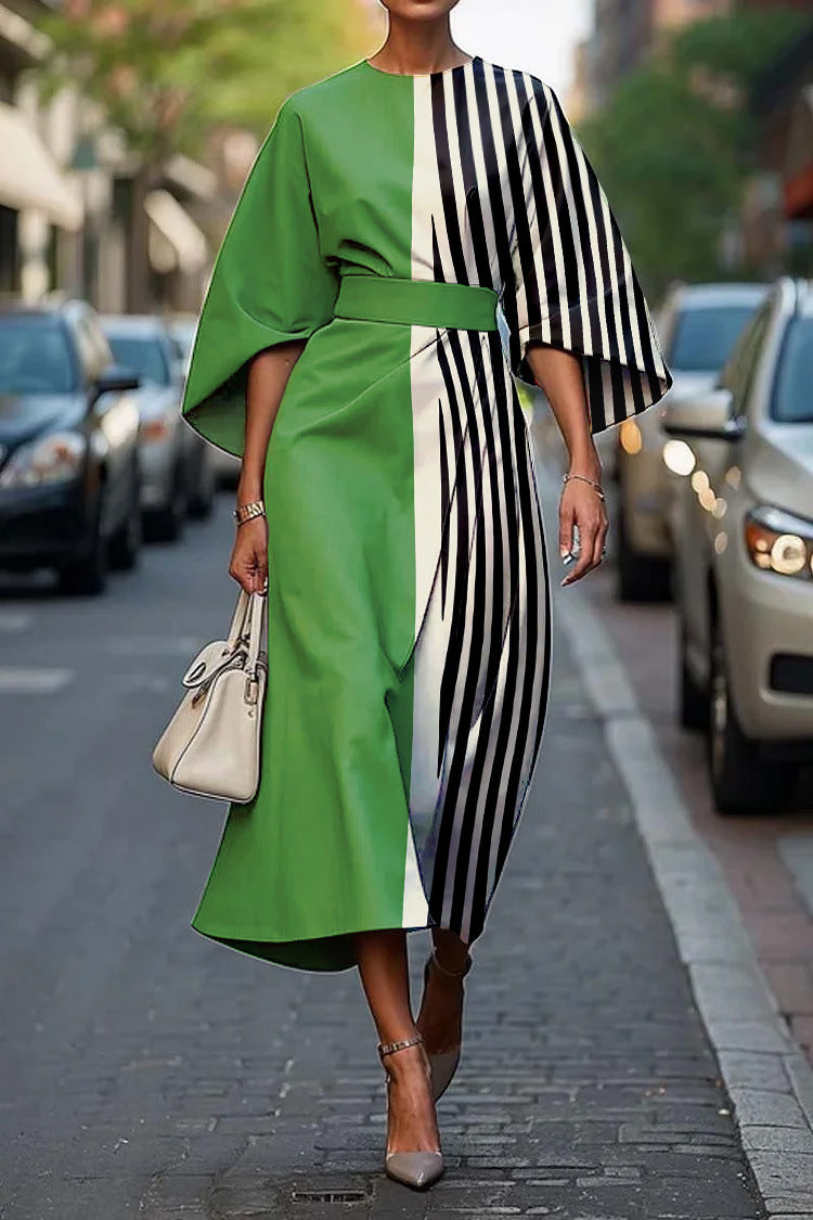 CD | Rochie lungă elegantă cu mâneci batwing