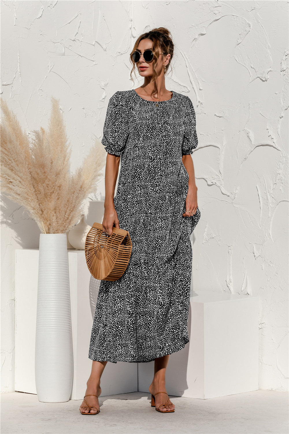 CD | Rochie midi de gingham pentru fiecare zi