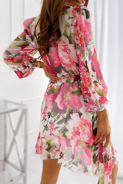 CD | Rochie mini cu mânecă lungă Bleted Floral