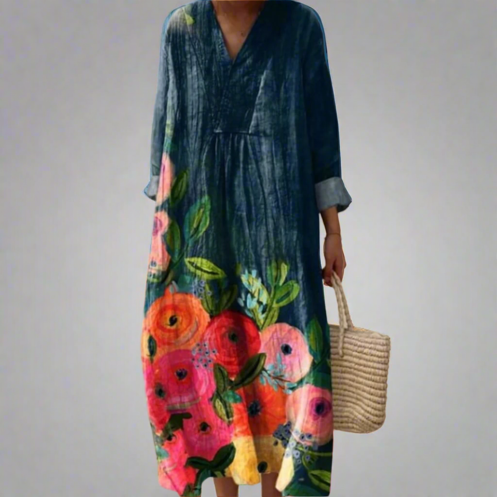 CD | Rochie maxi florală Watercolour