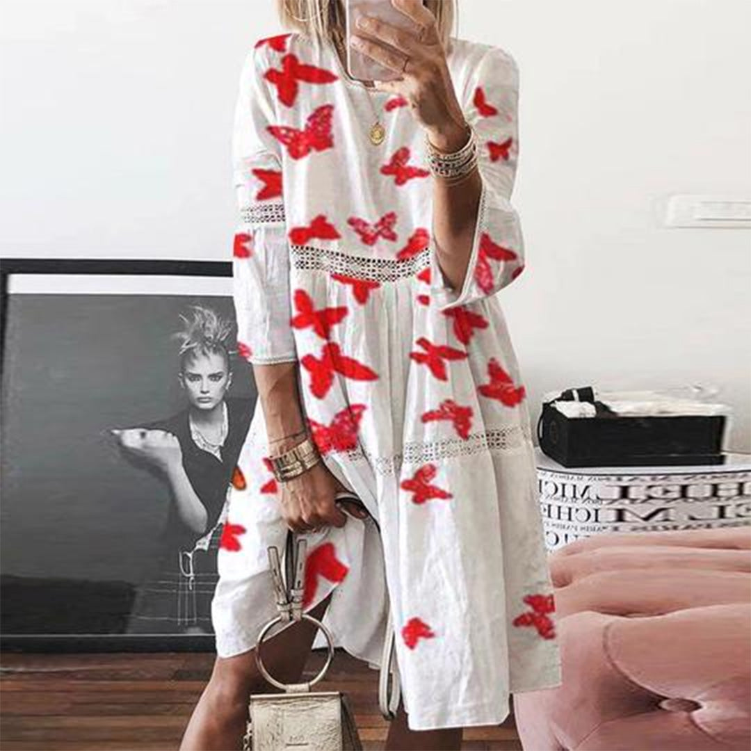 CD | Rochie midi | Rochie midi cu mânecă lungă | Rochii de vară pentru femei
