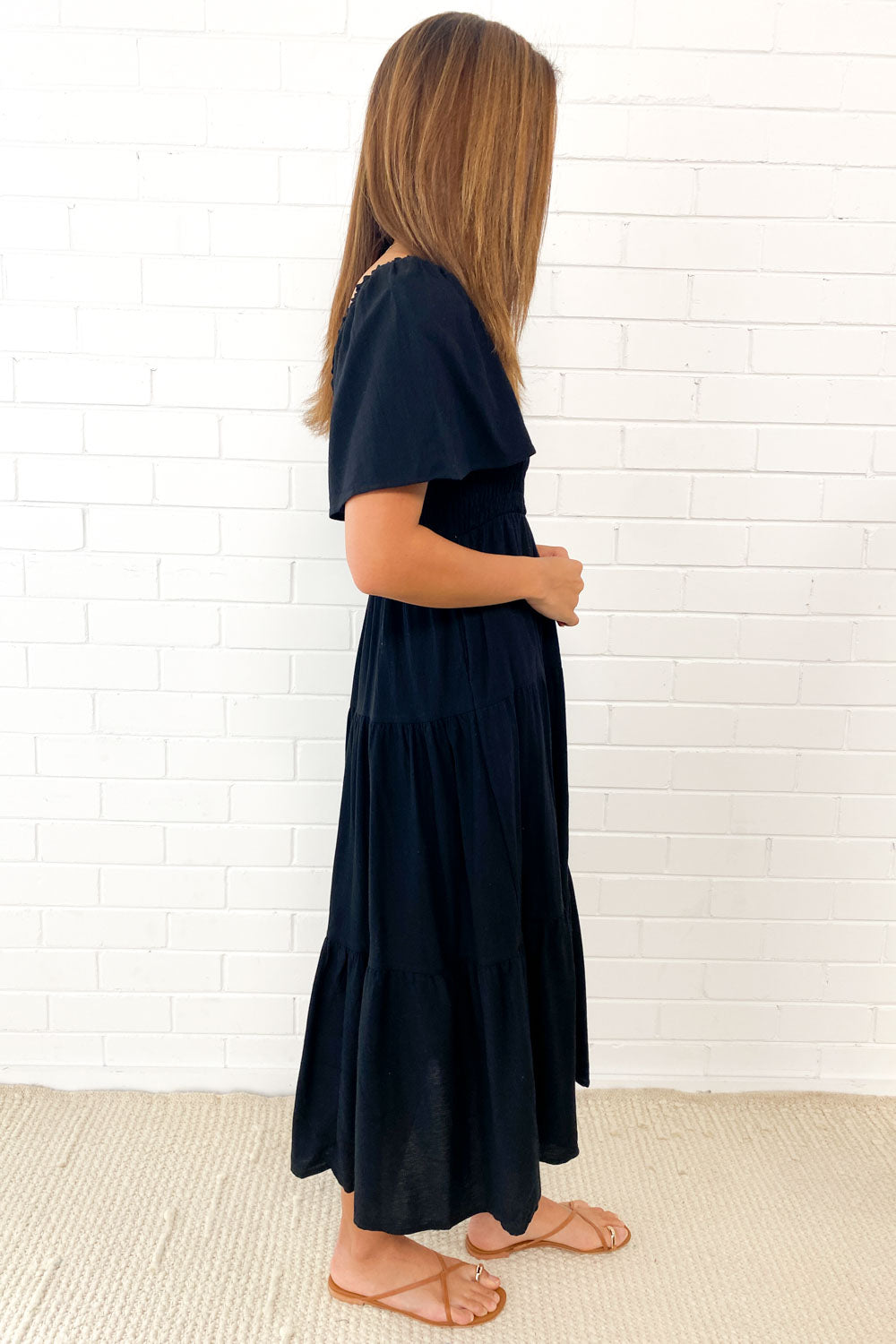 CD | Rochie midi feminină fără umeri